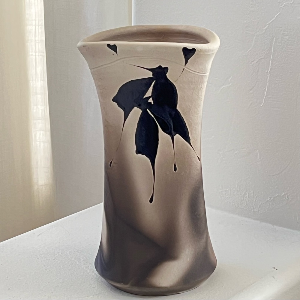 Kerry Gonzalez Raku Artist Signed Pottery Vase - Original